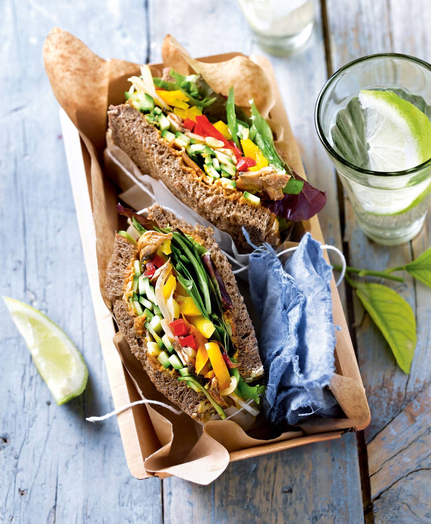 Desayunos saludables: receta de sándwich de verduras a la plancha. 