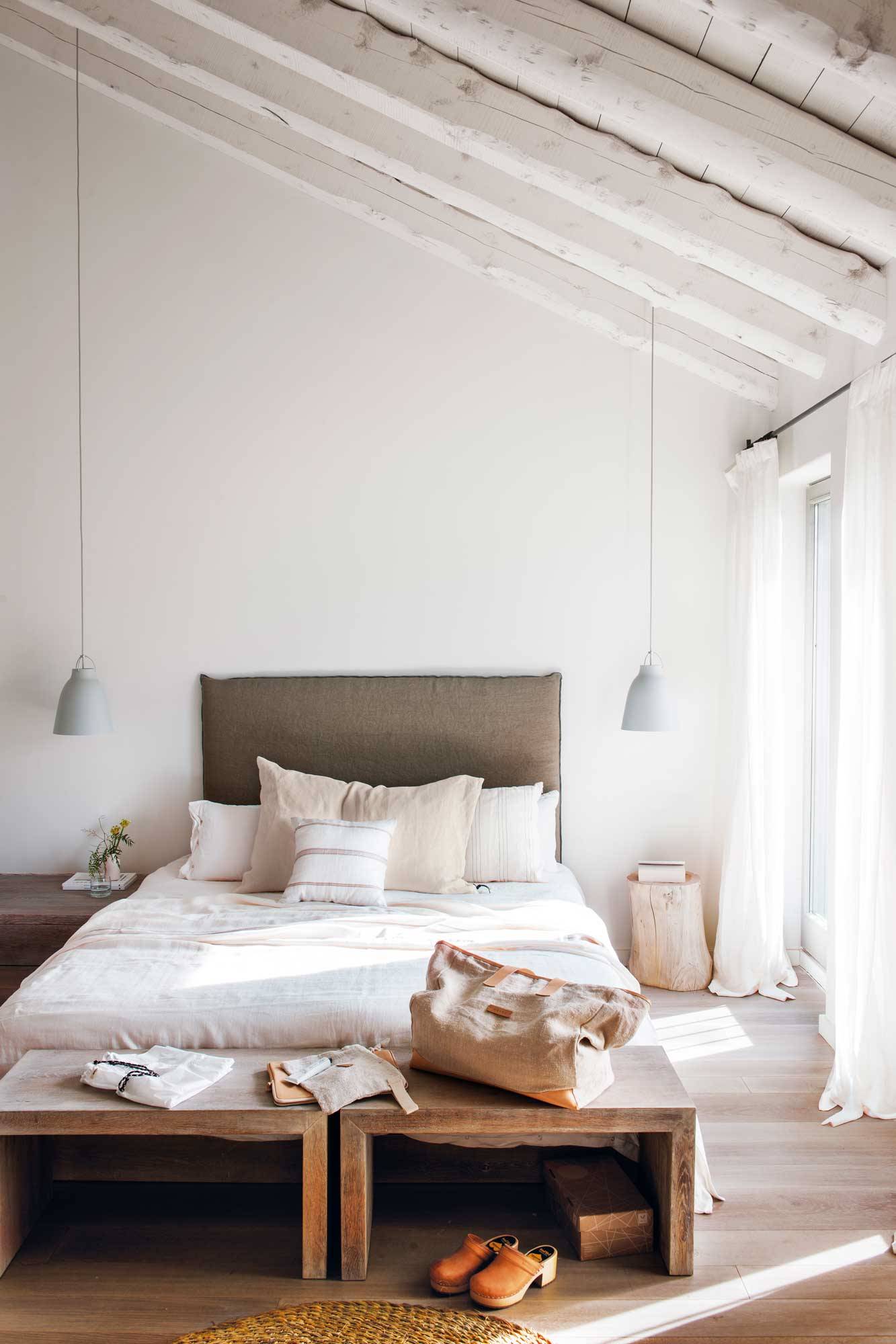 Dormitorio moderno de estilo minimalista. 