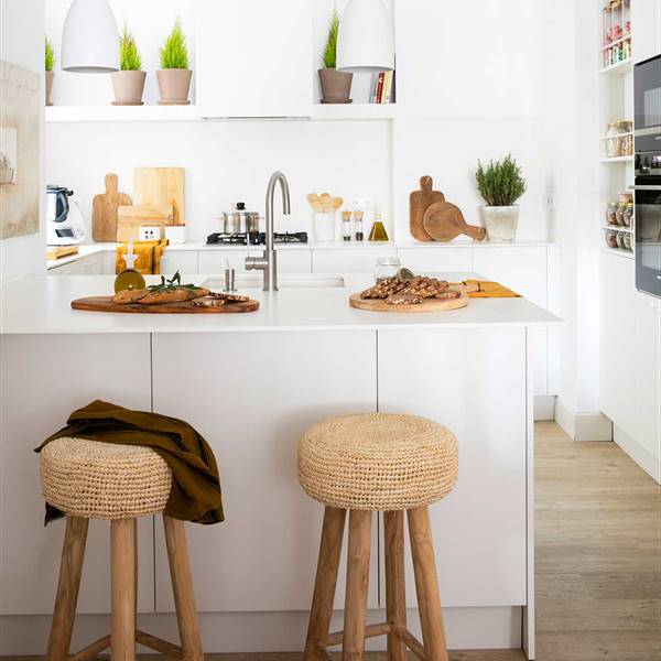 Cocinas sin muebles altos: claves para organizarlas