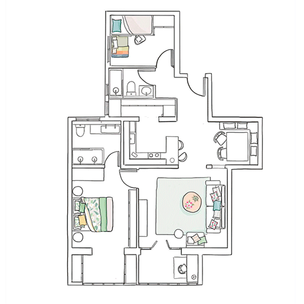 5 pisos de 80 m2 con ideas para copiar (con plano)