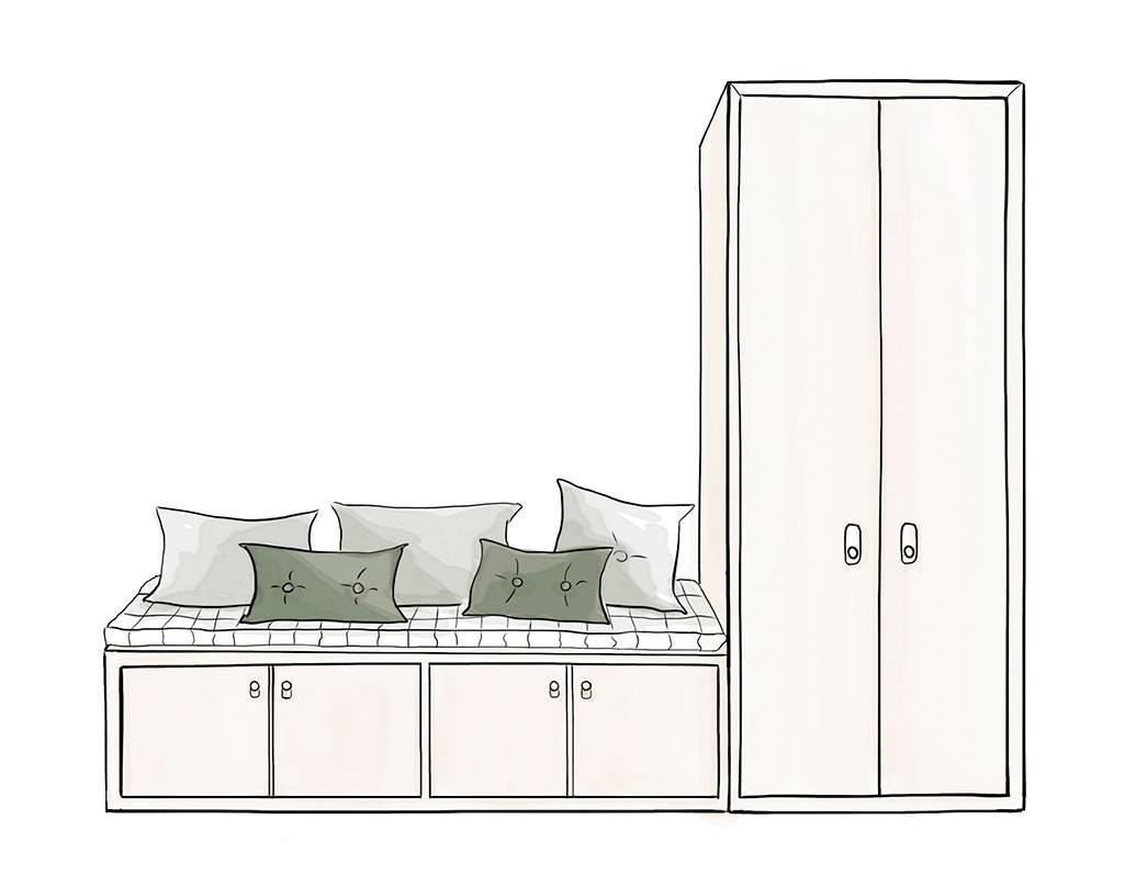 Muebles a medida bajo la ventana (con planos)