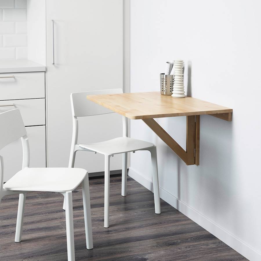 Mesa de cocina plegable NORBO de IKEA.