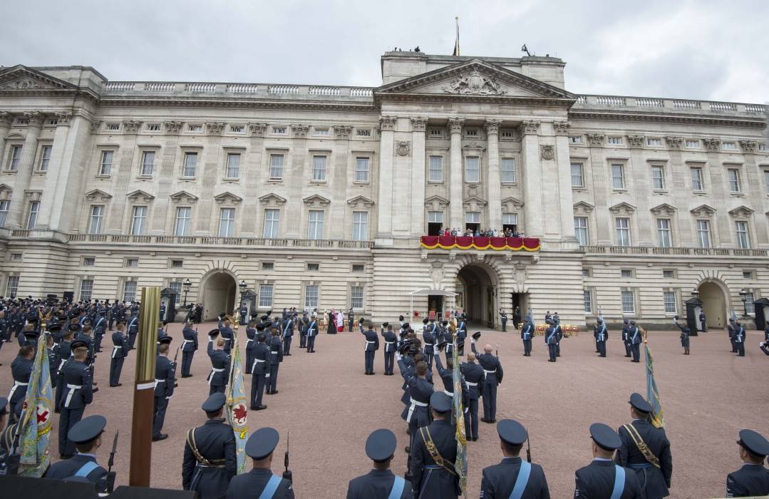 Fachada exterior del Buckingham Palace.