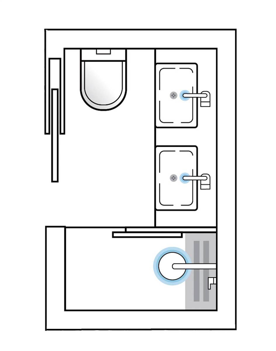 Baños pequeños con ducha: 11 ejemplos con plano
