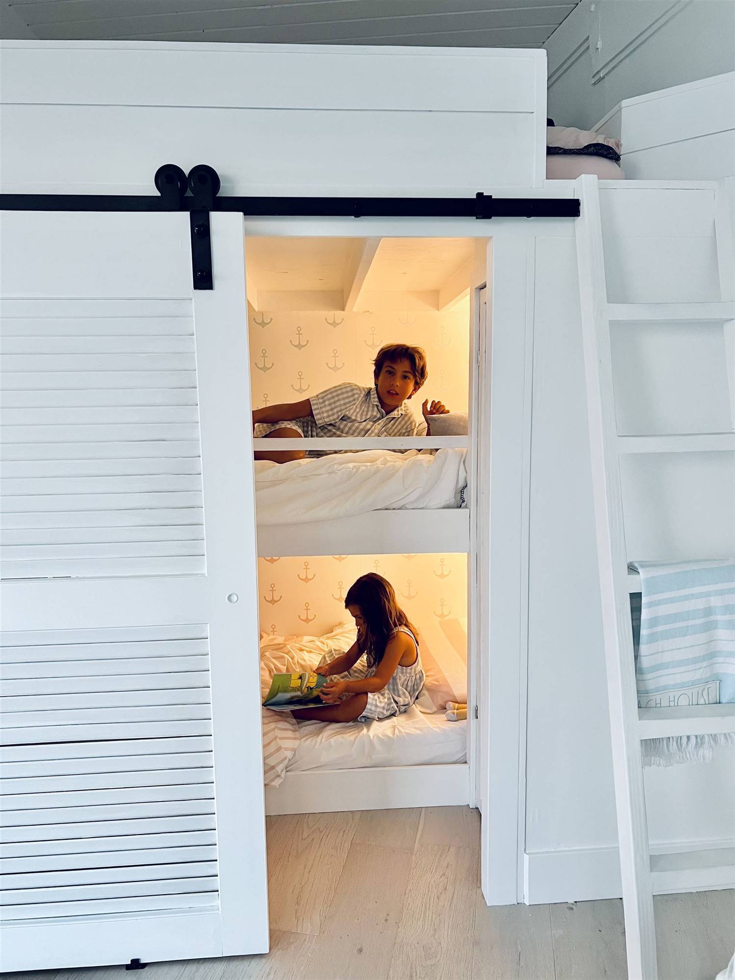 Dormitorios del apartamento en Los Hamptons de la lectora española Jessica
