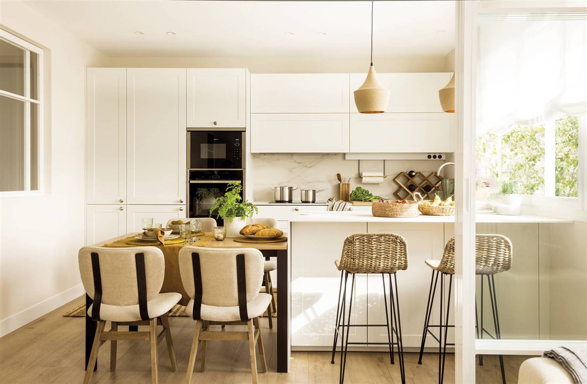 Cocinas modernas blancas: 50 fotos con muchas ideas decorativas
