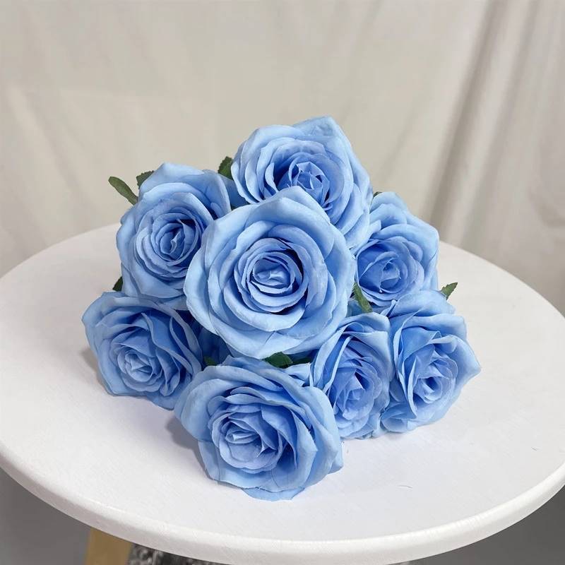 ramo-flores-artificiales-rosas-azul