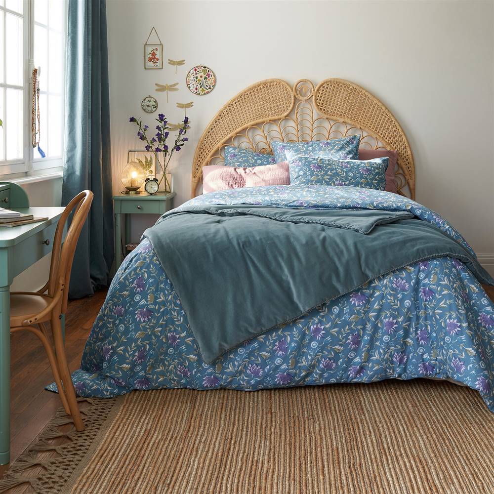 Ropa de cama en tonos azules de La Redoute