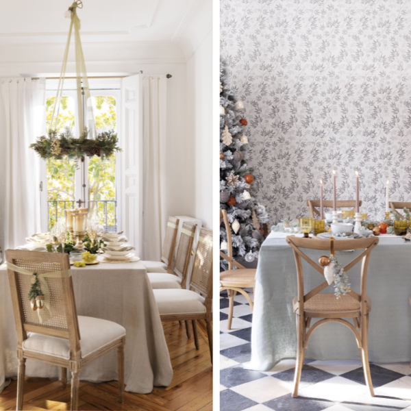 Mesas de Navidad en tres estilos decorativos: tradicional, sofisticado o nórdico. ¿Cuál te gusta?