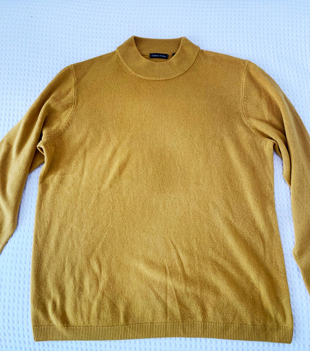Proceso de secado del jersey de cachemira.