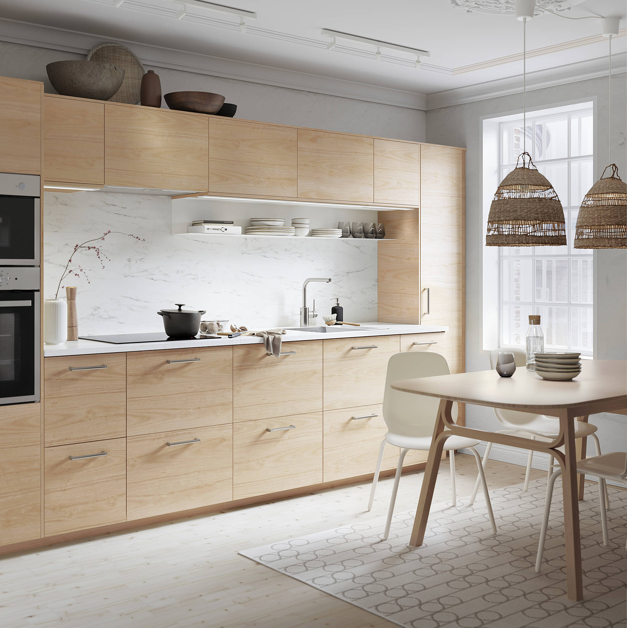 Cocina de madera ASKERSUND de IKEA 2023.
