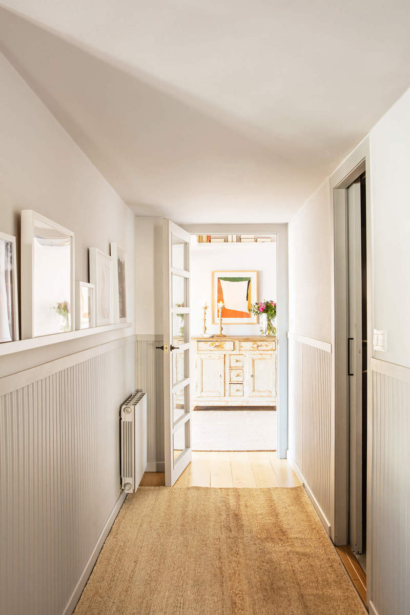 1 Lámpara De Techo Para Pasillo, Con Pantalla Negra Mate Y Baño Dorado