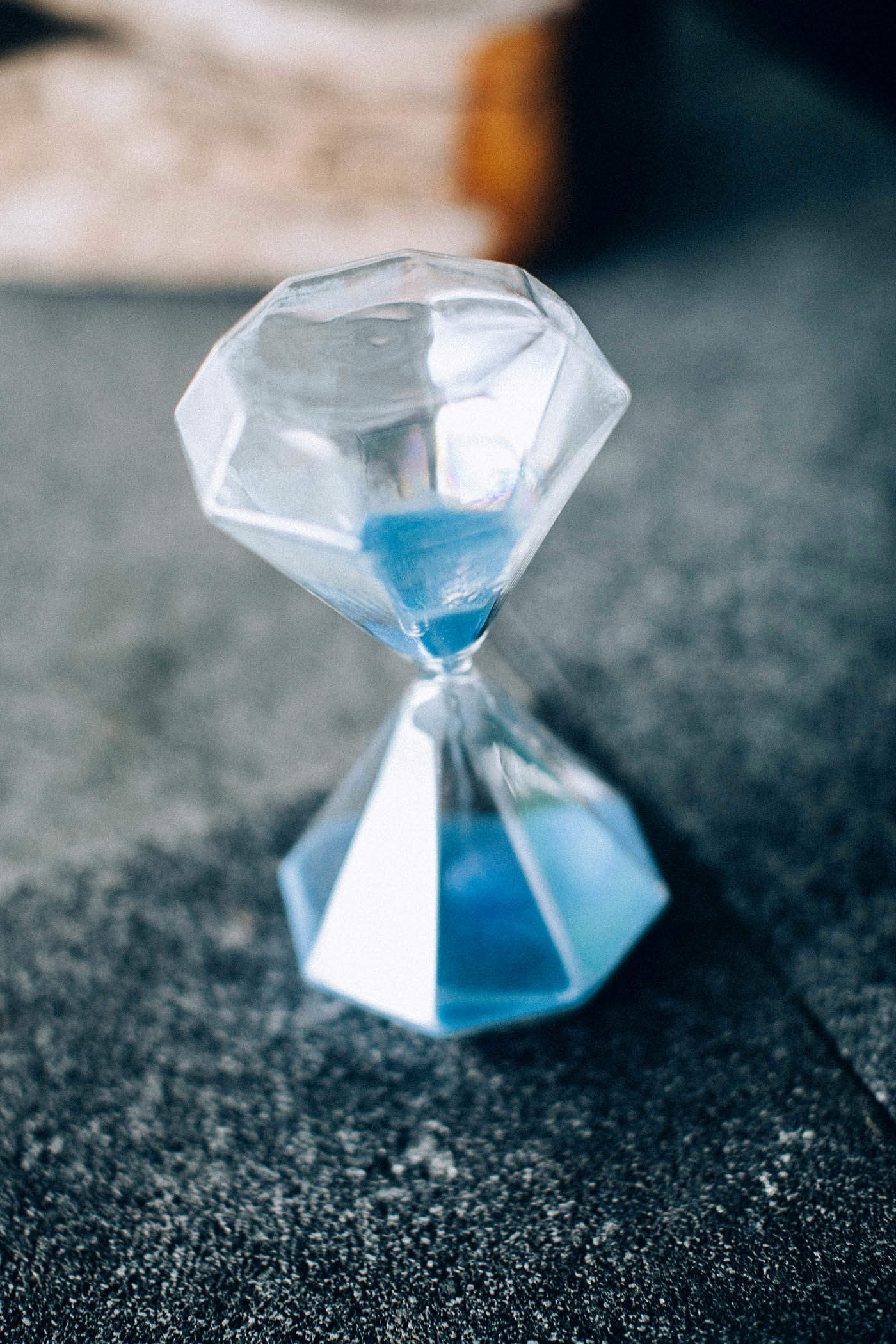 Reloj de arena decorativo de cristal