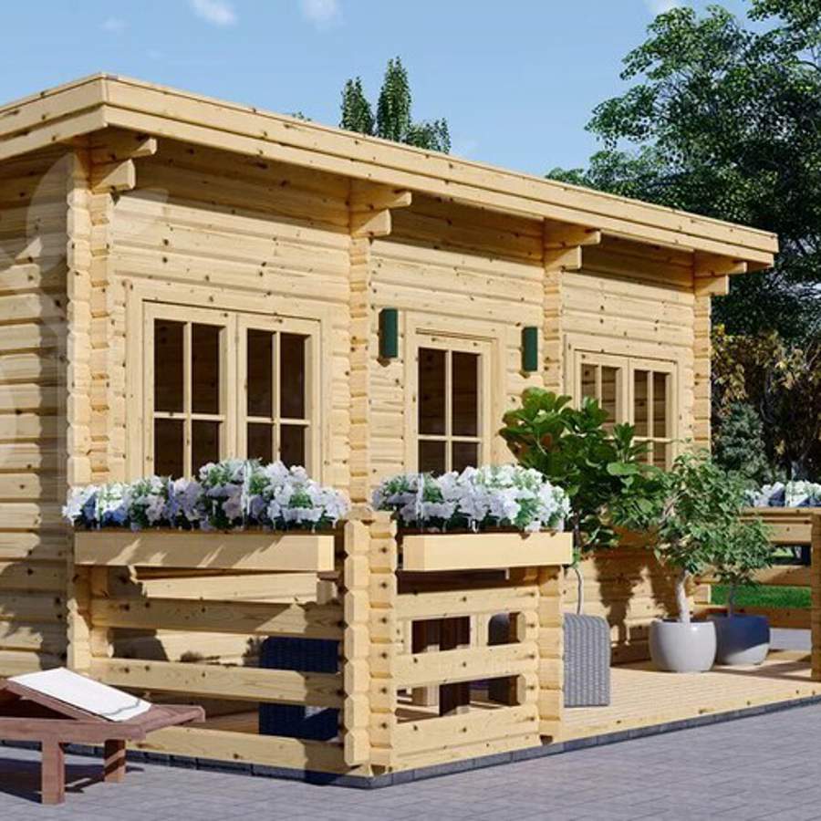 Casa de madera prefabricada pequeña 