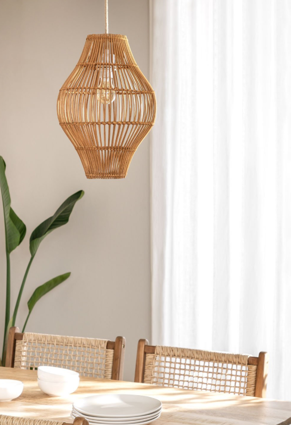 Lámpara de techo bambú
