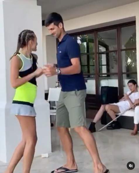 Novak y Jelena Djokovic bailando