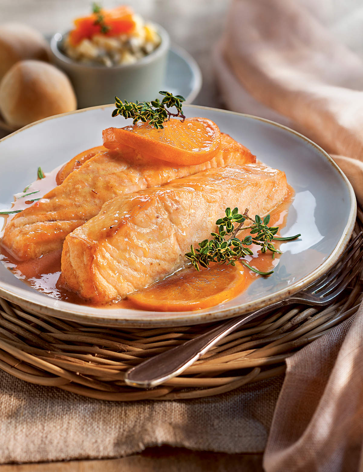Recetas con salmón: salmón a la naranja.
