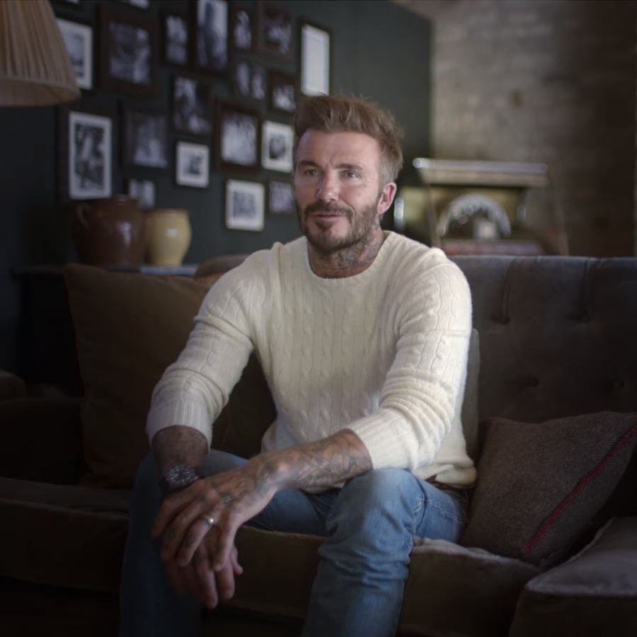 David Beckham en su casa de la campiña inglesa