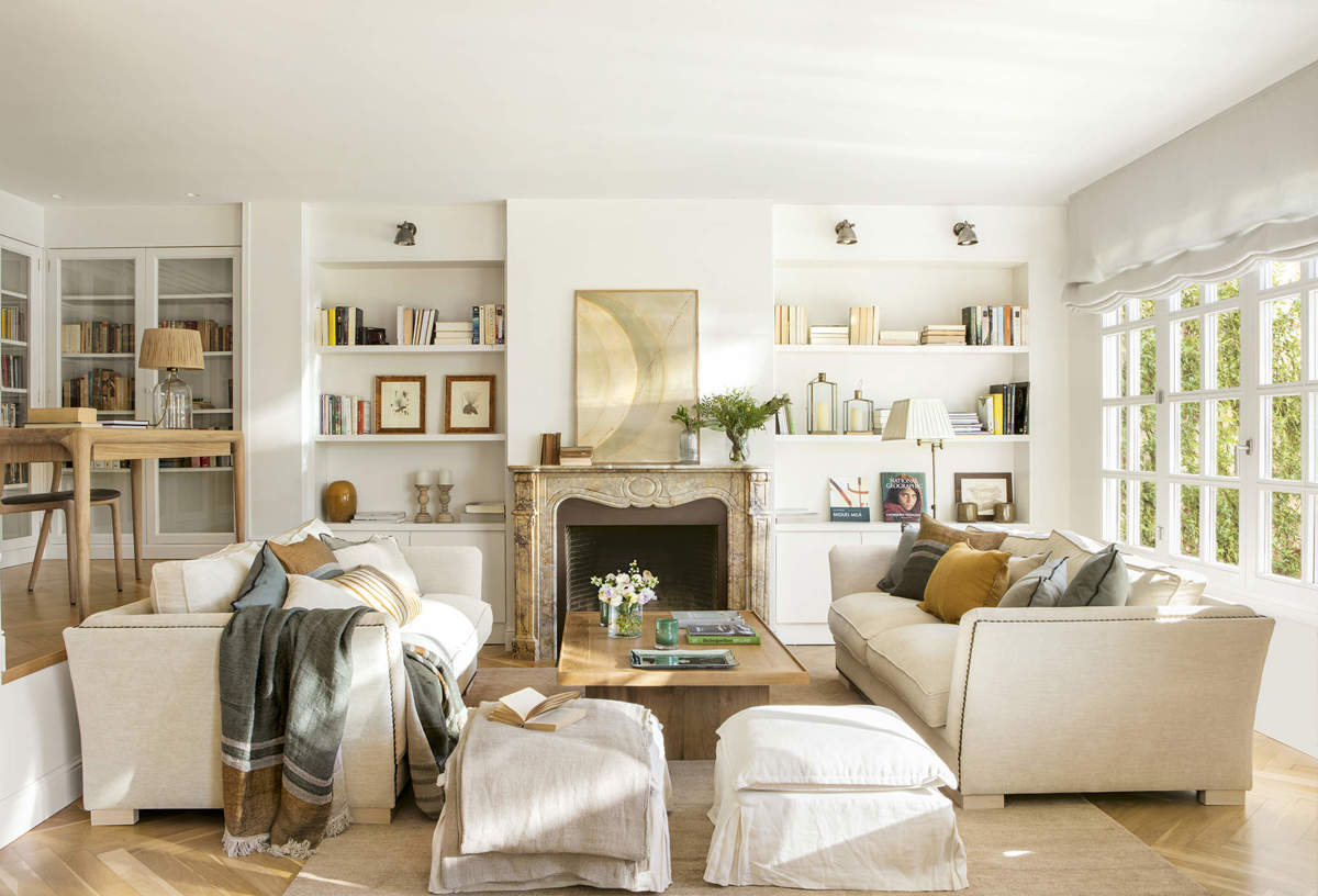 Los 72 salones con chimenea más bonitos, cálidos y con encanto de la ...