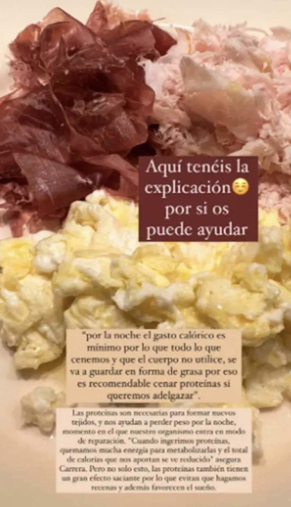 Esta es la cena alta en proteínas recomendada por Vicky Martín Berrocal