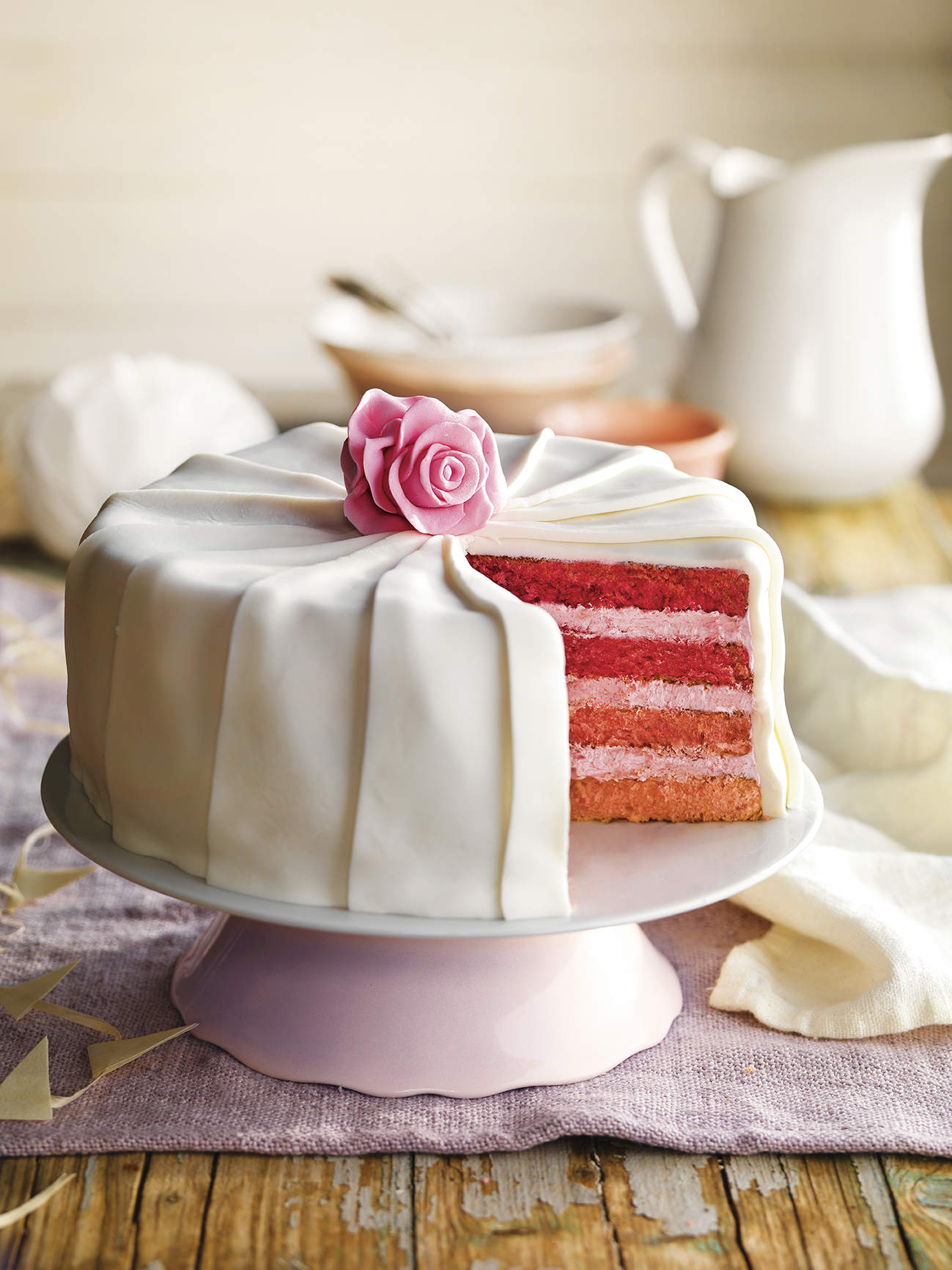 recetas de tarta de cumpleaños pastel con cobertura de azúcar