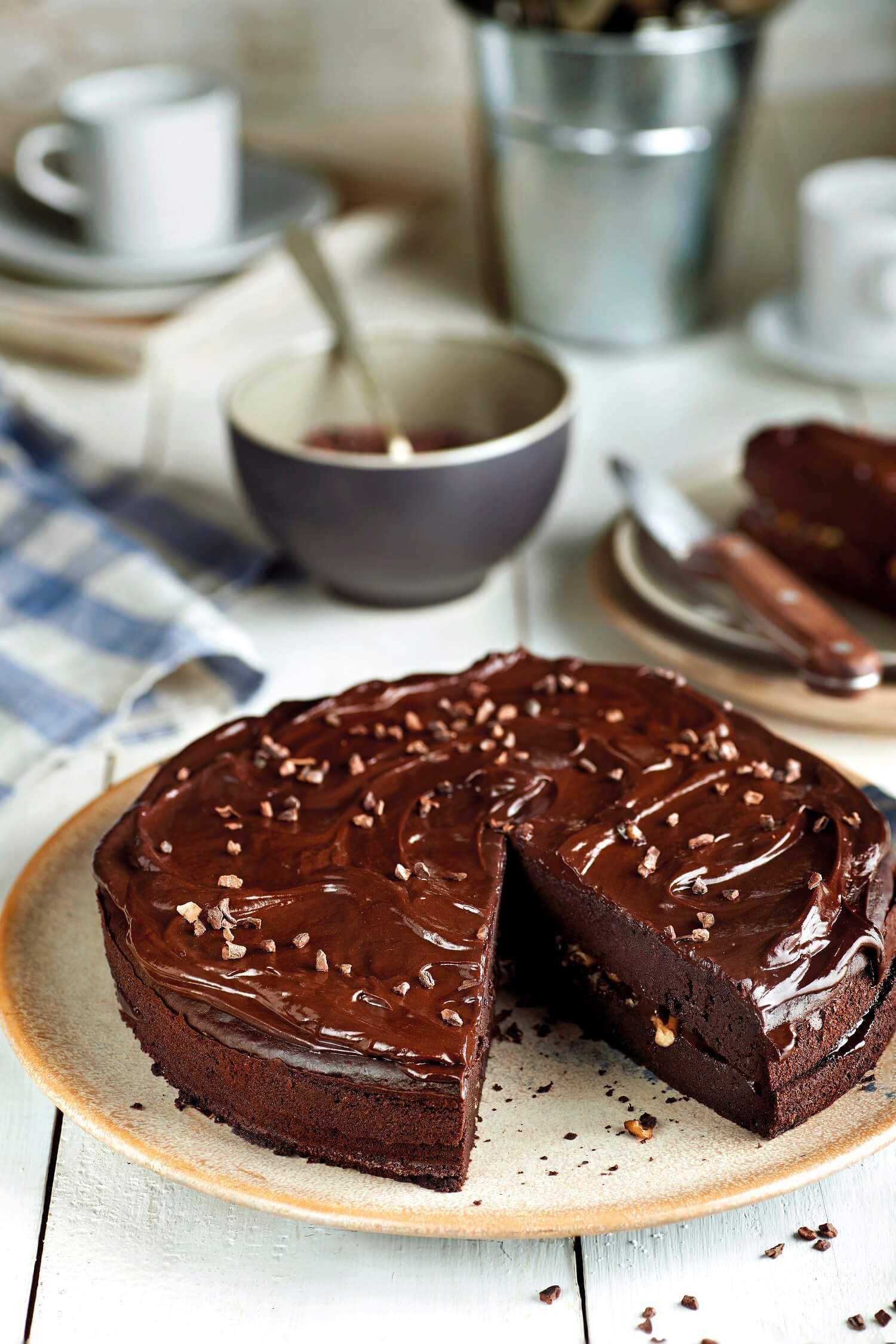 Recetas sin gluten: pastel de chocolate sin gluten.