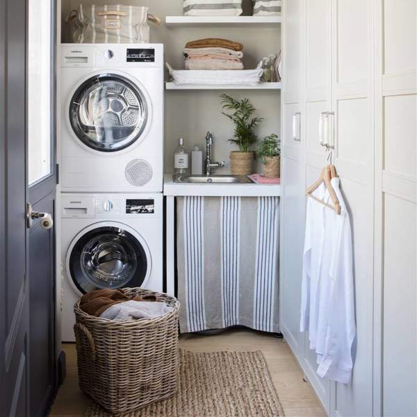 Dónde y cómo poner la lavadora en espacios reducidos