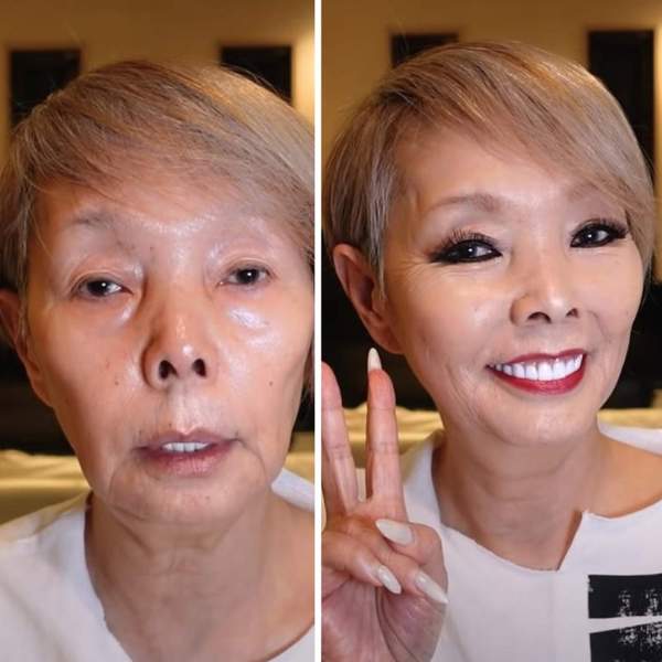 Antes y después: una mujer japonesa de 67 años rejuvenece hasta 30 años con estos trucos de maquillaje que más favorecen 