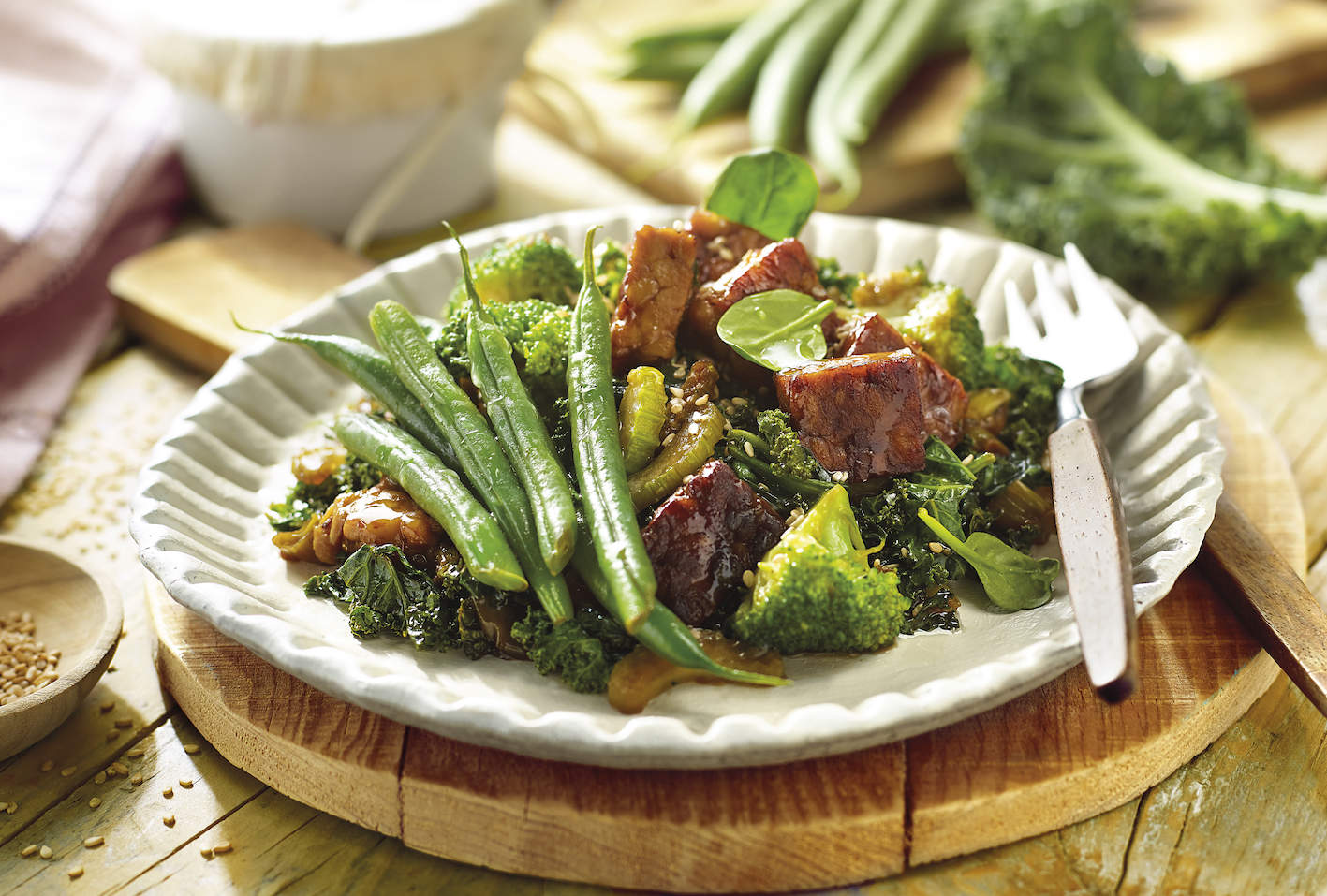Recetas con brócoli: verduras salteadas.  