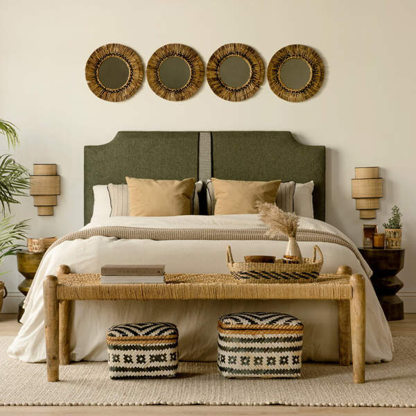 6 apliques de pared de fibras naturales que dan un look natural y muy acogedor a tu dormitorio (desde 9 euros)