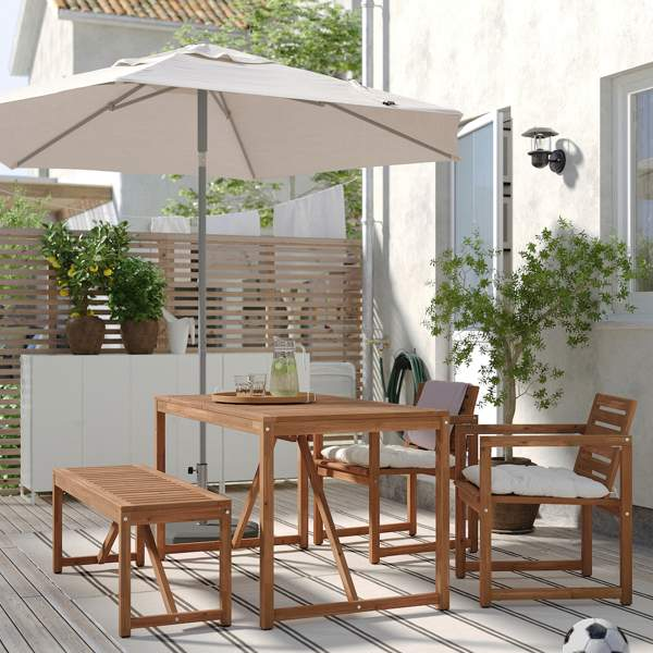 Súper novedades de exterior de IKEA: para terrazas pequeñas, mesas familiares y el accesorio más elegante de la primavera