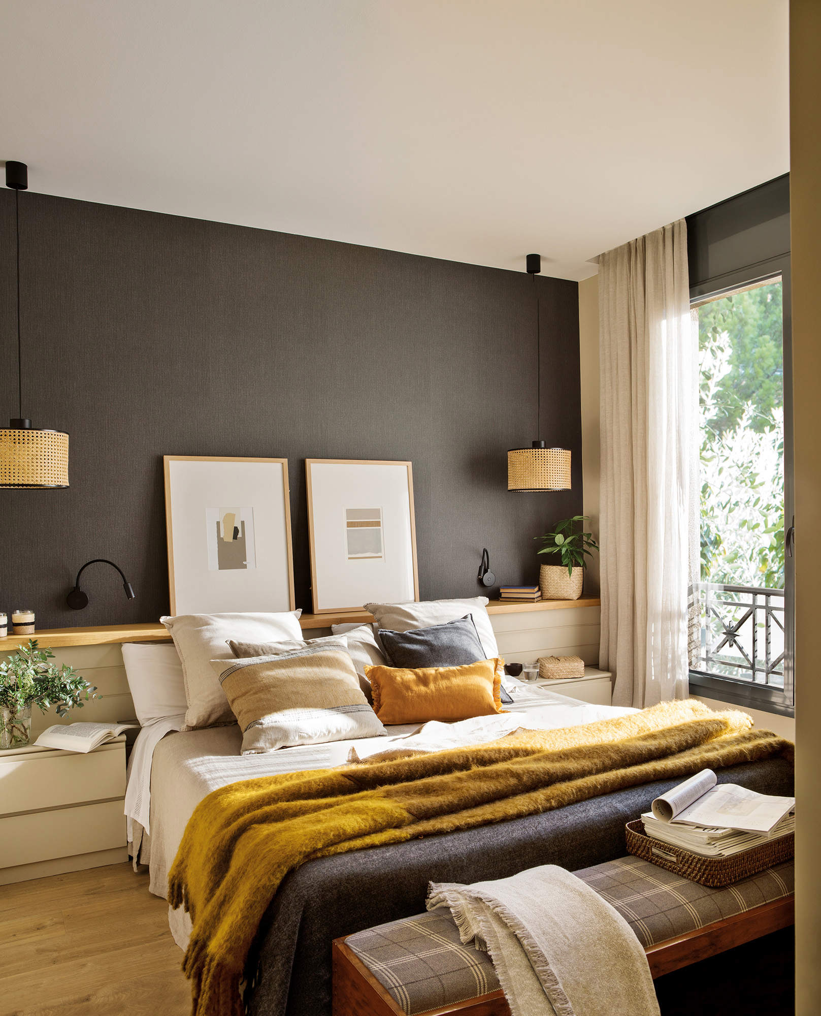 Dormitorio moderno en color gris