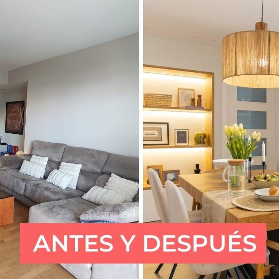 Antes y después de un piso reformado en Barcelona