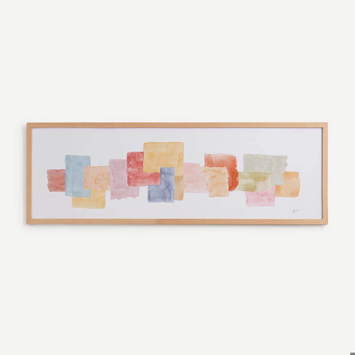 Cuadro abstracto con lámina glicée sobre papel mate, de El Corte Inglés