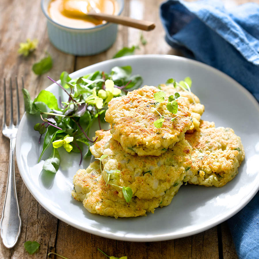 pancakes de coliflor