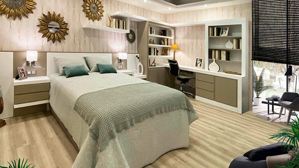 dormitorio Master con espacio de trabajo integrado