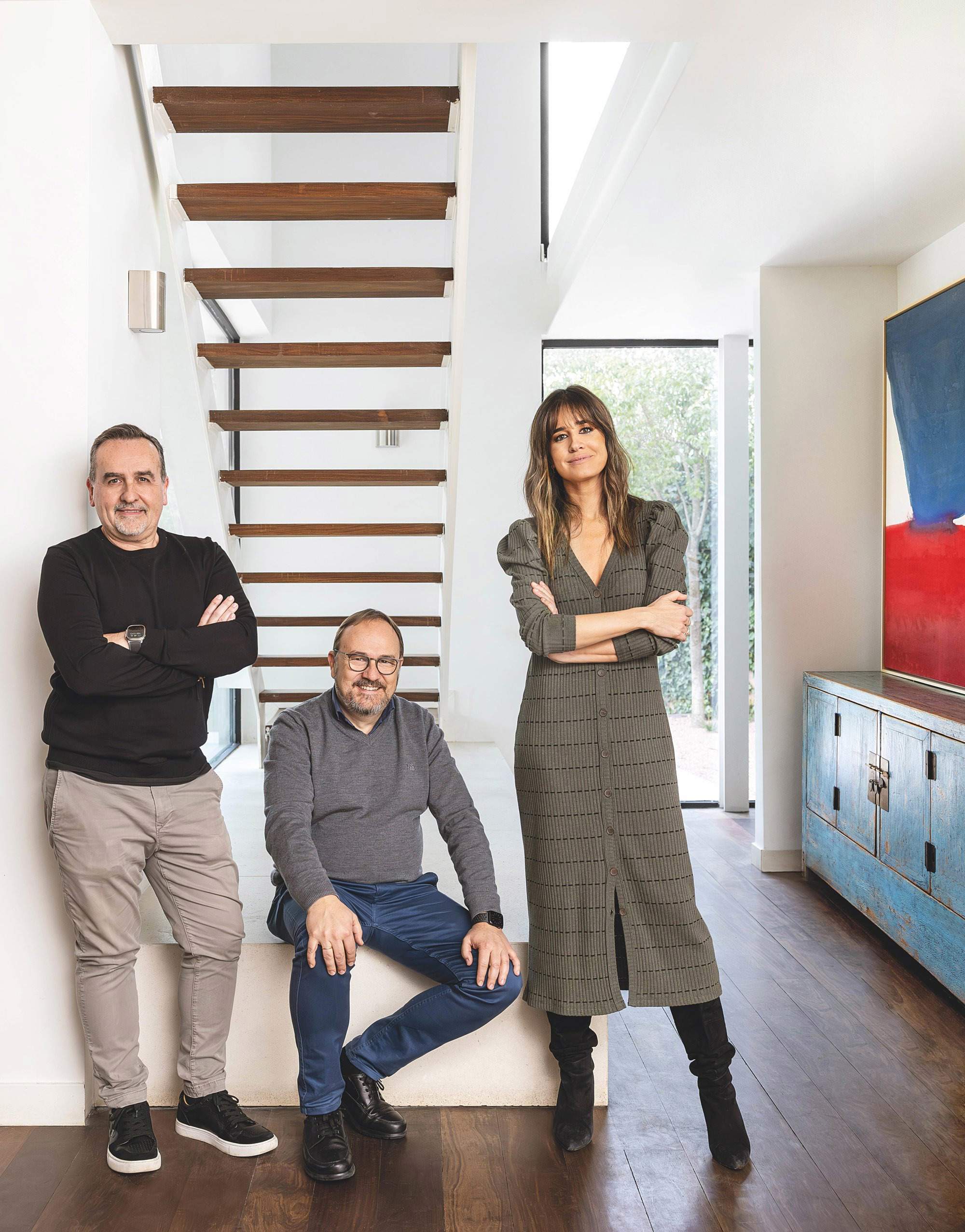 Isabel Jiménez y los arquitectos de su casa, Carlos y Arturo