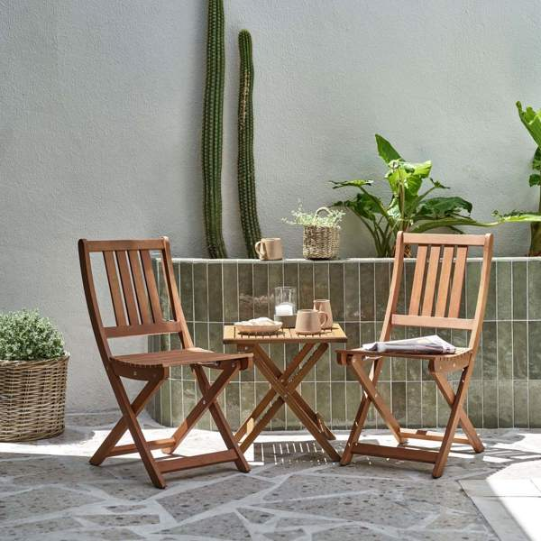 JYSK agotará el conjunto de mesa y sillas plegables para balcones pequeños: muy natural y en tendencia