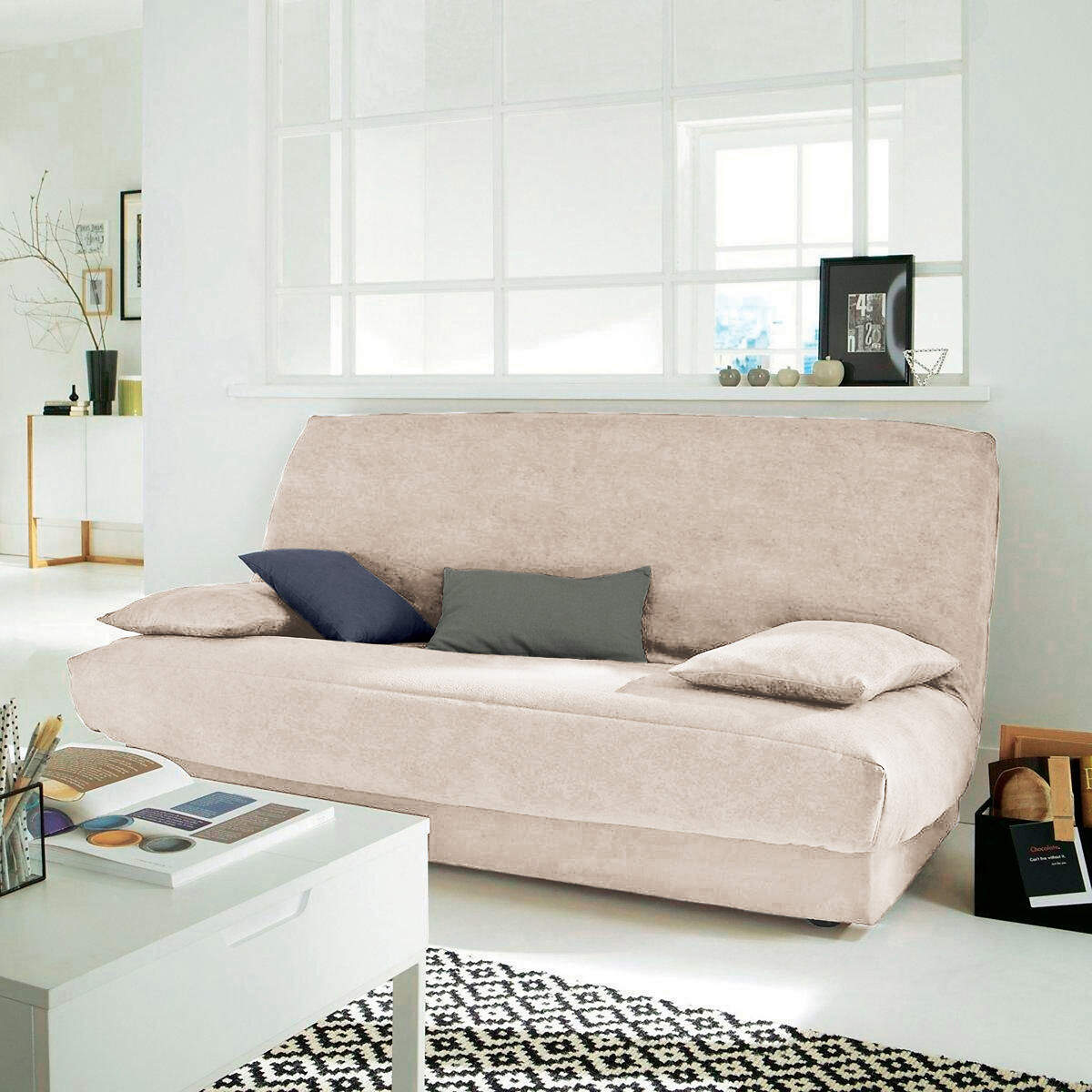 Funda de sofá cama de antelina de La Redoute