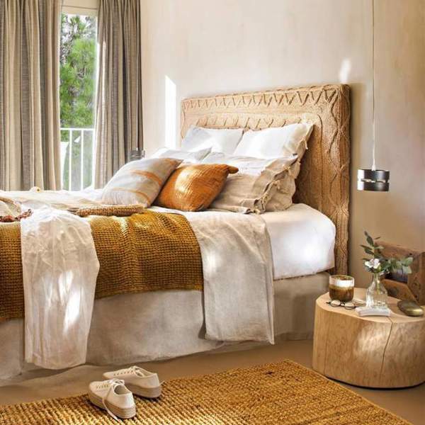 Cabeceros de fibras naturales: 6 ideas para un dormitorio cálido y acogedor (de El Corte Inglés, IKEA, Maisons du Monde...)