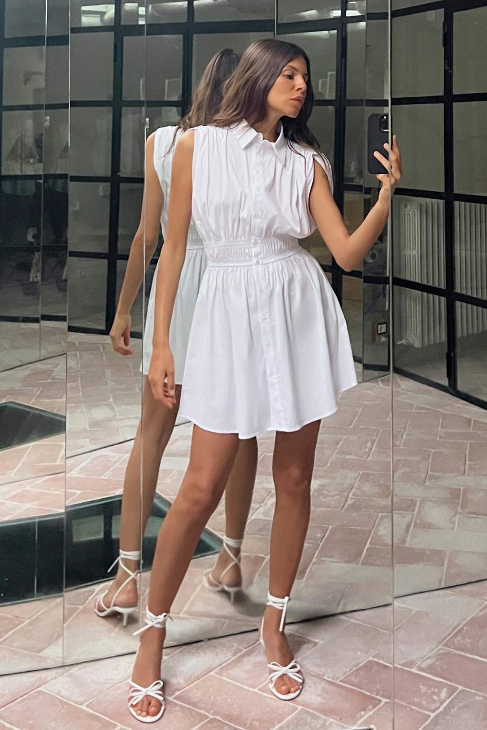vestido camisero corto zara 03