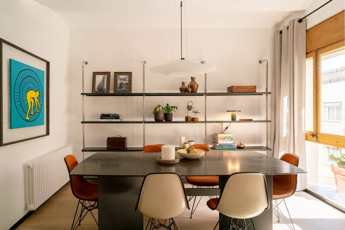 Un comedor con aires vintage