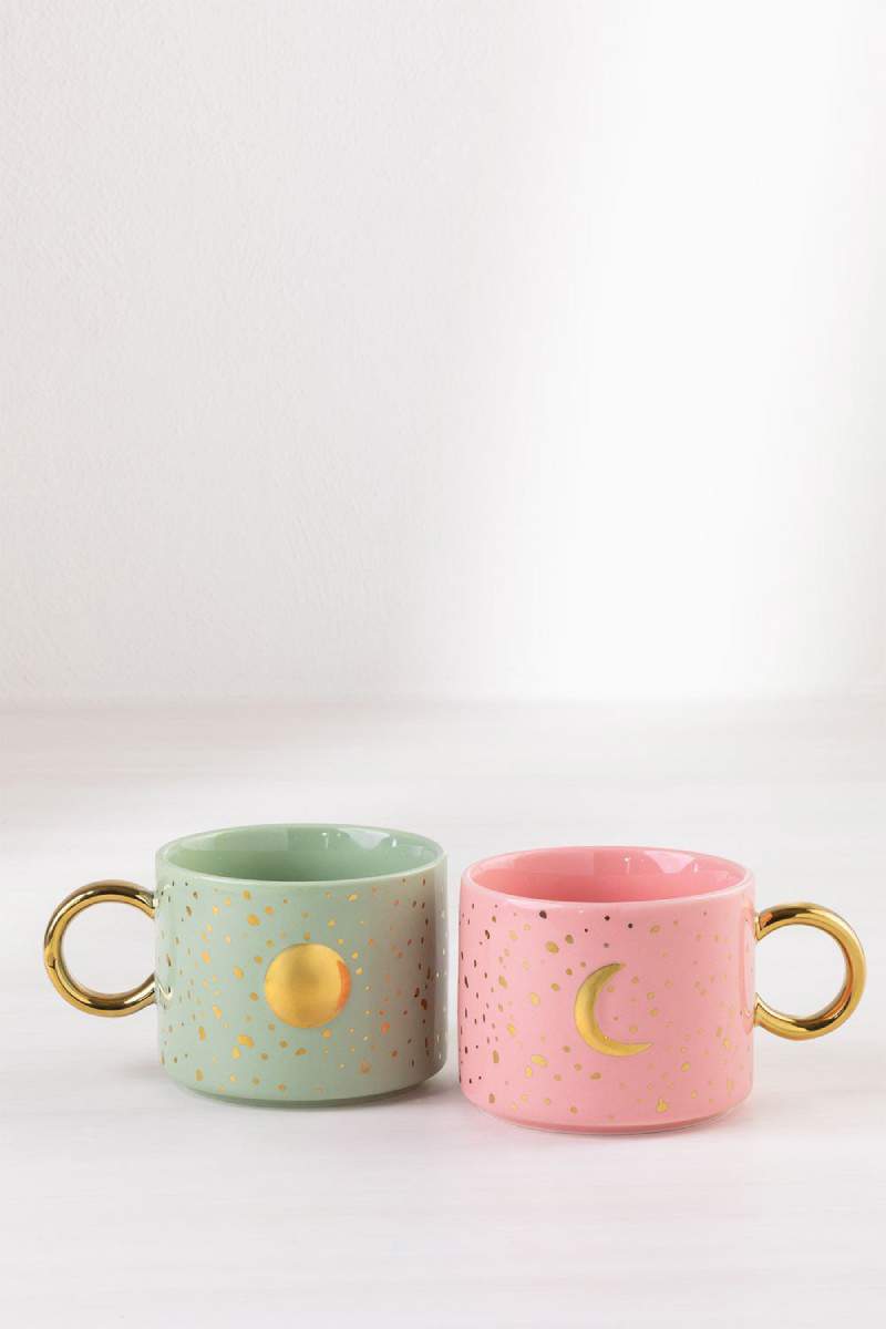 2 tazas en porcelana Odila