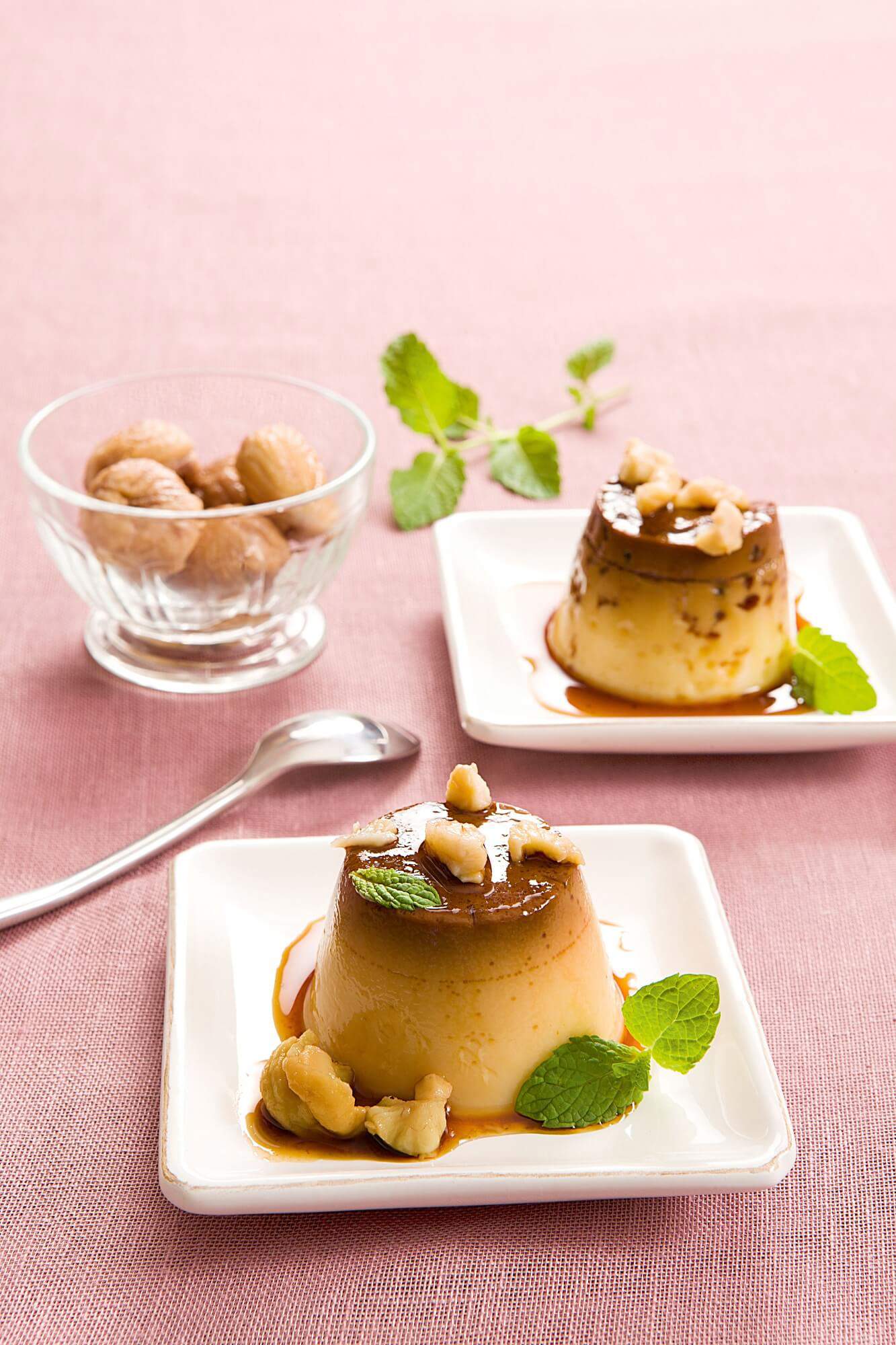 postres con castañas Flan de castañas