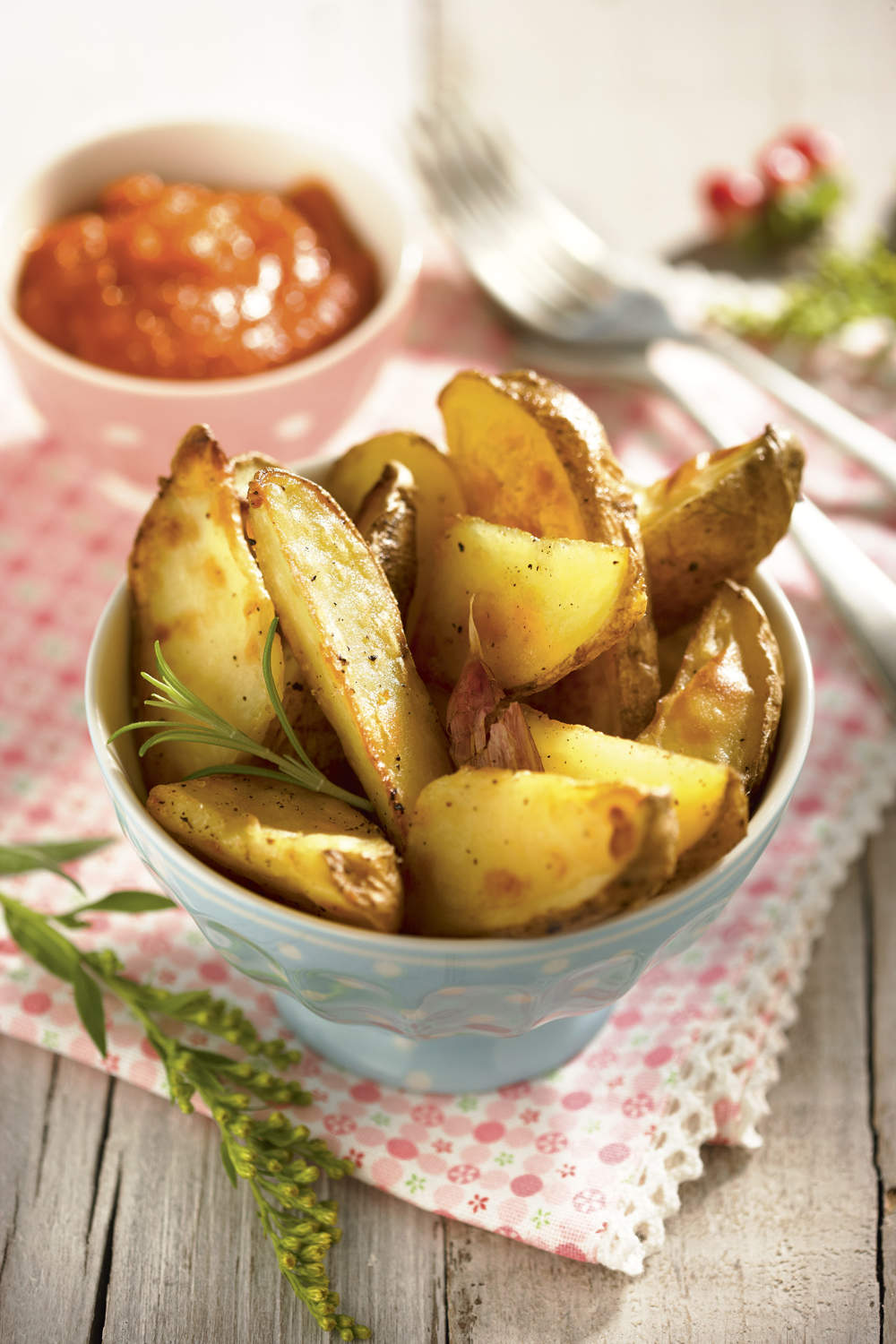 Patatas al horno con salsa brava 