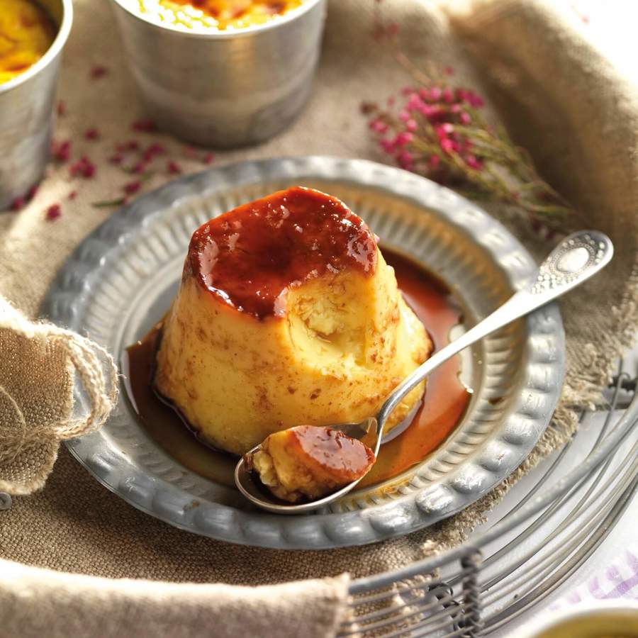 flan casero de huevo con vainilla