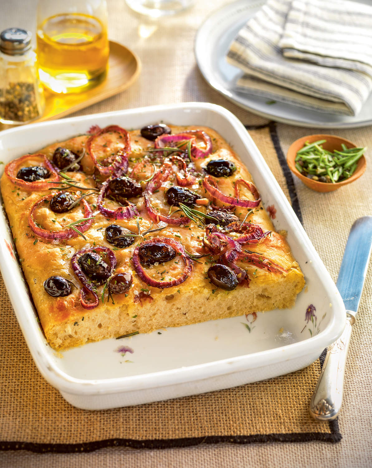 Focaccia de aceitunas