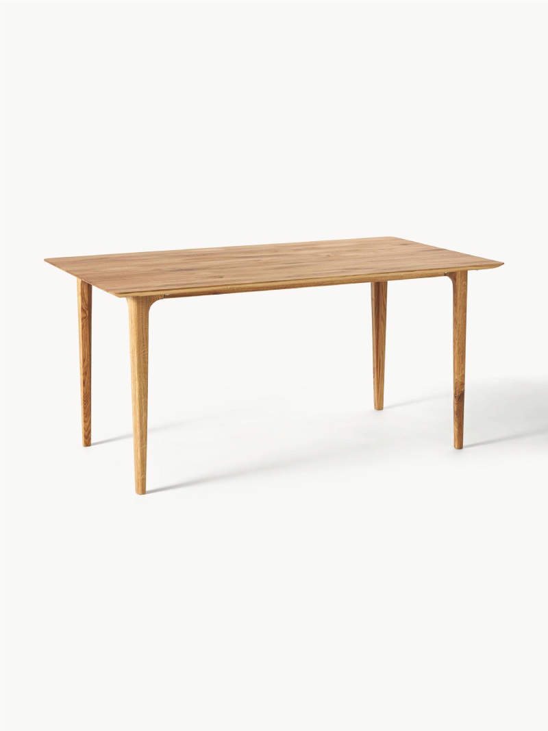 Mesa de comedor de madera de roble maciza Archie