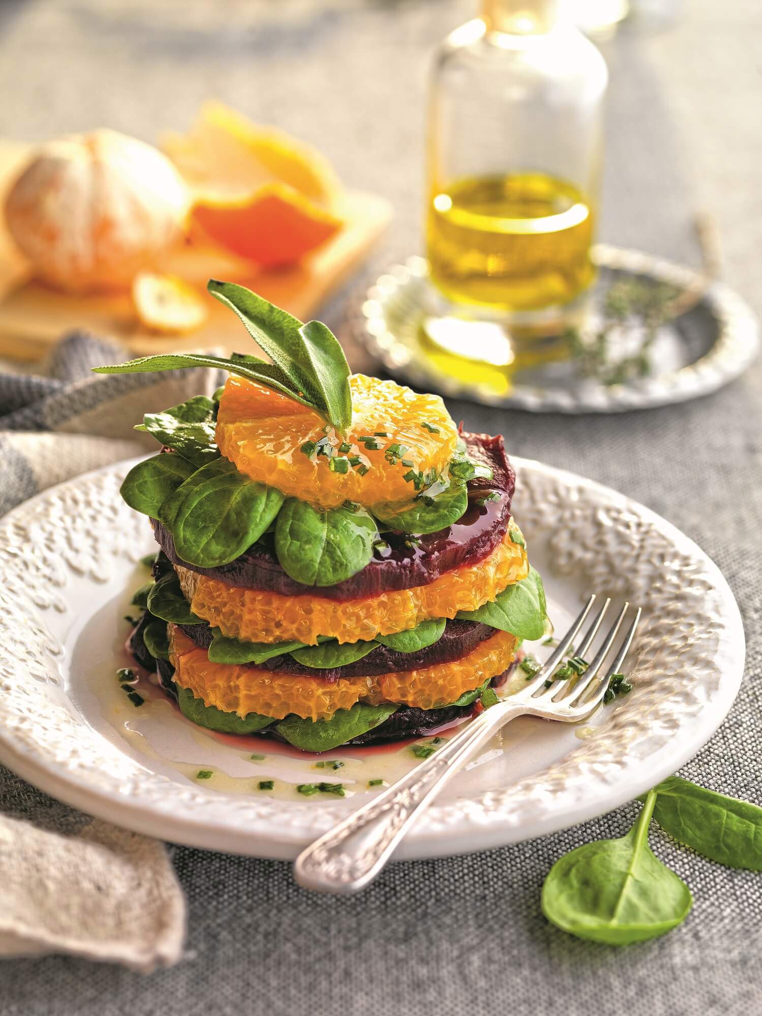 --Ensalada de remolacha con naranja.