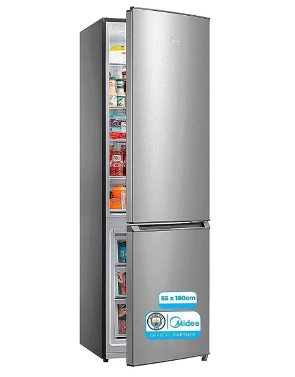  MIDEA Frigorífico Combi No Frost 55 cm ancho x 180 cm Inox